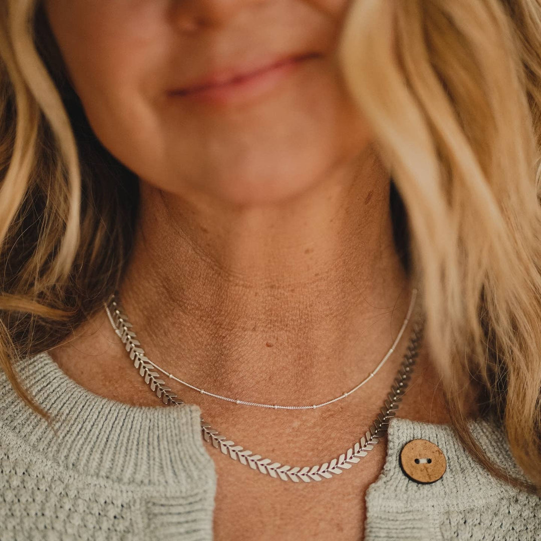 Silver Laurel Necklace