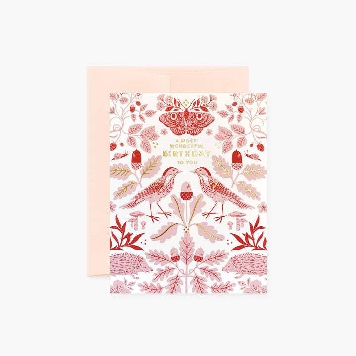 Flora + Fauna Birthday Greeting Card