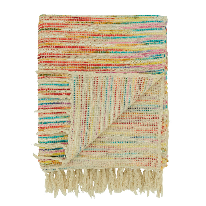 Rainbow Stripe Throw Blanket