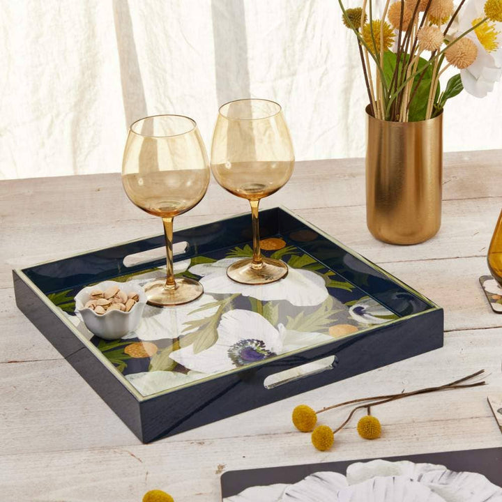 Anemone Poppy Square Tray