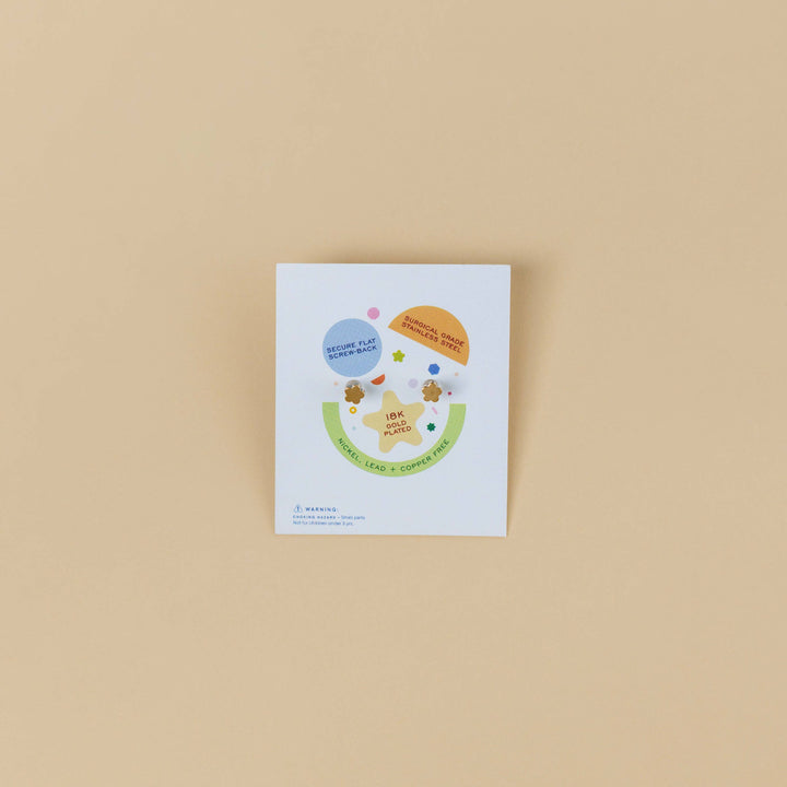 Cherry Enamel Flat Back Earrings