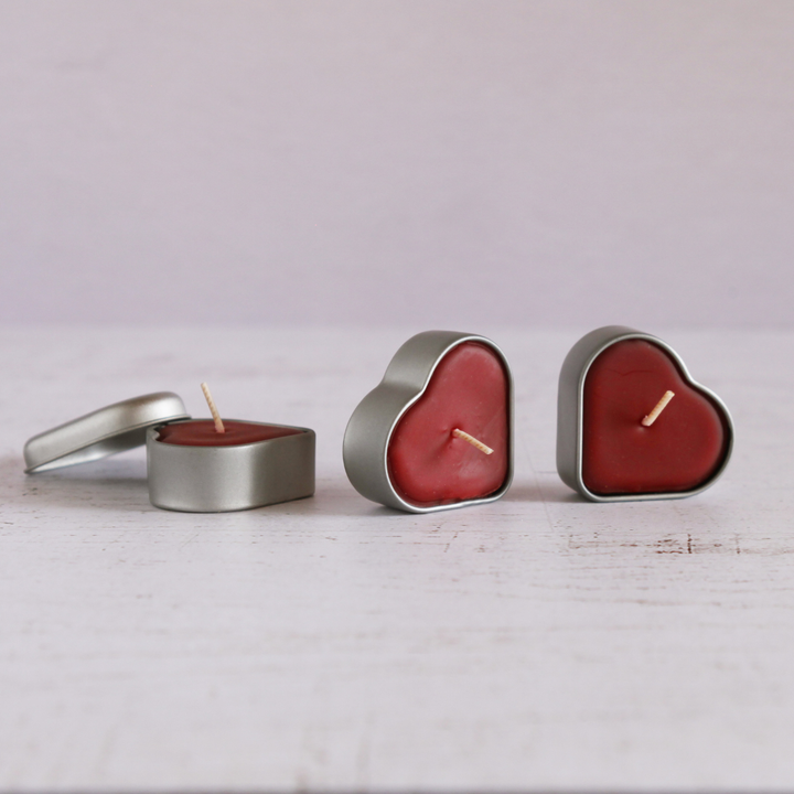 Cinnamon Spice Heart Tin Beeswax Candle