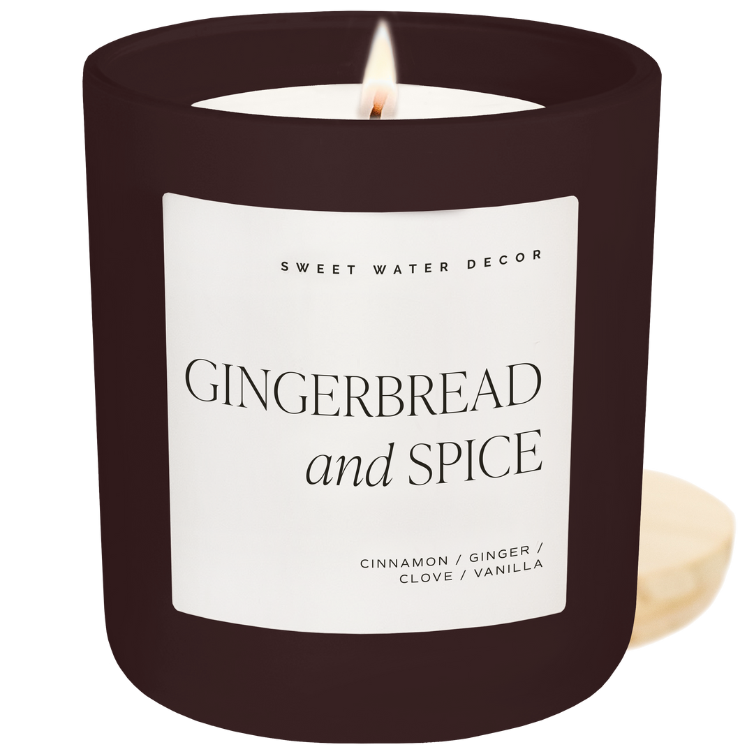 Gingerbread and Spice Brown Matte Candle