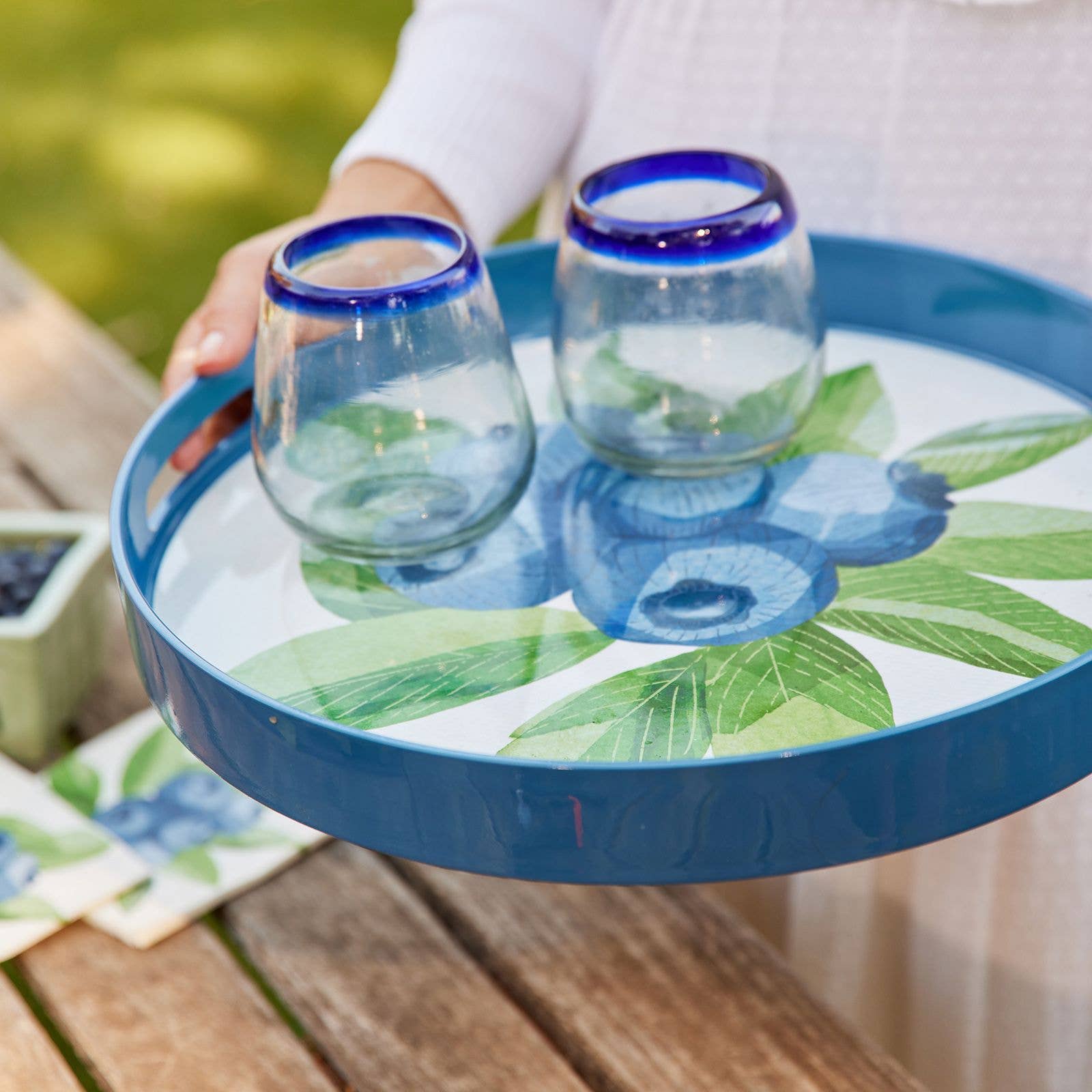 Blueberry Bunch Round Tray - Thumbnail 2