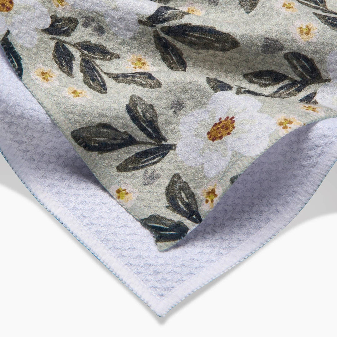 Painted Spring Flowers Tea Towel