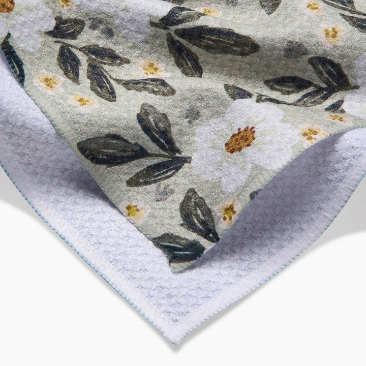 Painted Spring Flowers Tea Towel