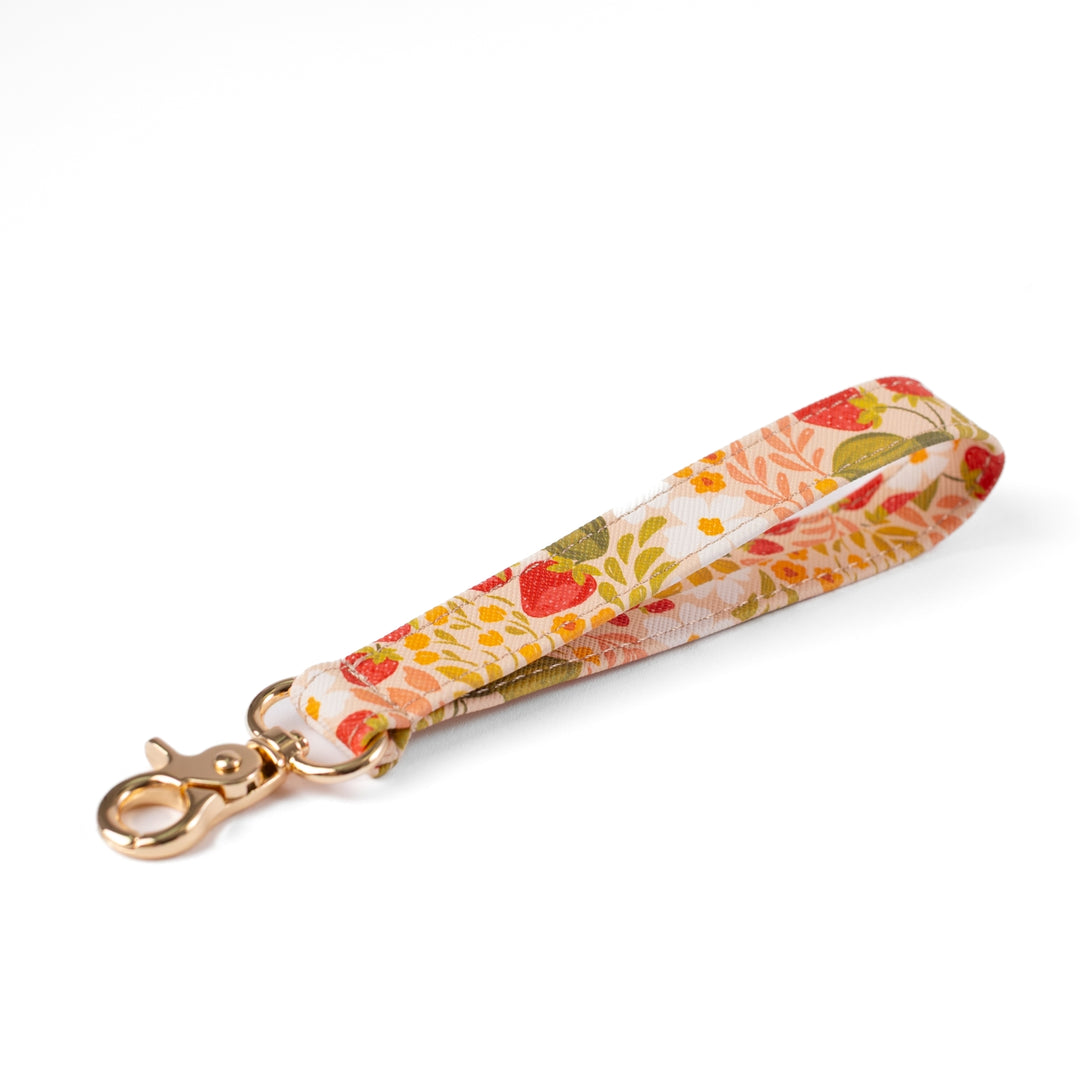 Strawberry Patch Wristlet Keychain