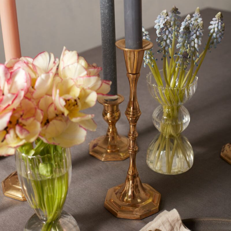 Geometric Gold Candlestick Holder - Thumbnail 2