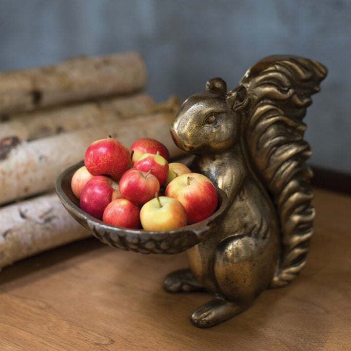 Bronze Squirrel Bowl - Merry Piglets