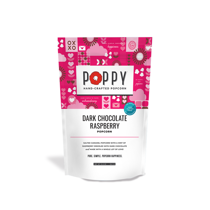 Dark Chocolate Raspberry Poppy Popcorn