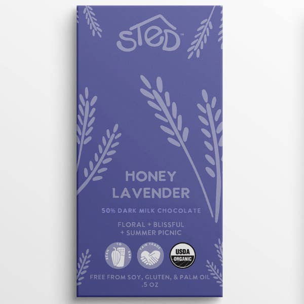 Mini Honey Lavendar Chocolate Bar - Merry Piglets