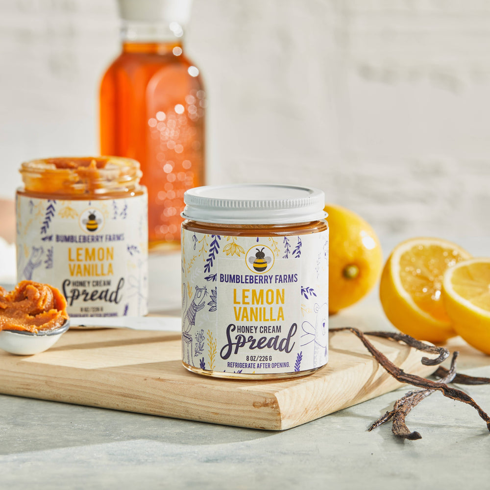 Lemon Vanilla Honey Cream Spread - Merry Piglets
