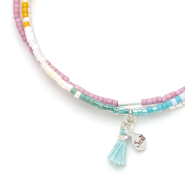 Beaded Bracelet Trio - Bright Multi/Silver