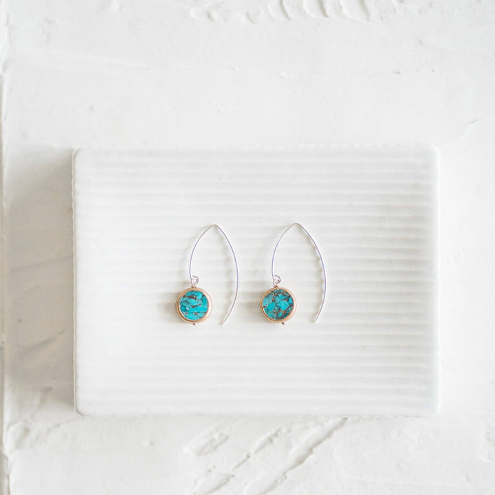 Veda Mosaic Turquoise Earrings - Merry Piglets