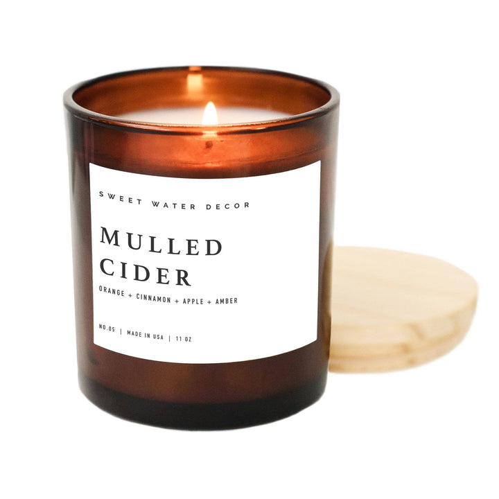 Mulled Cider 11 oz Soy Candle - Amber Jar