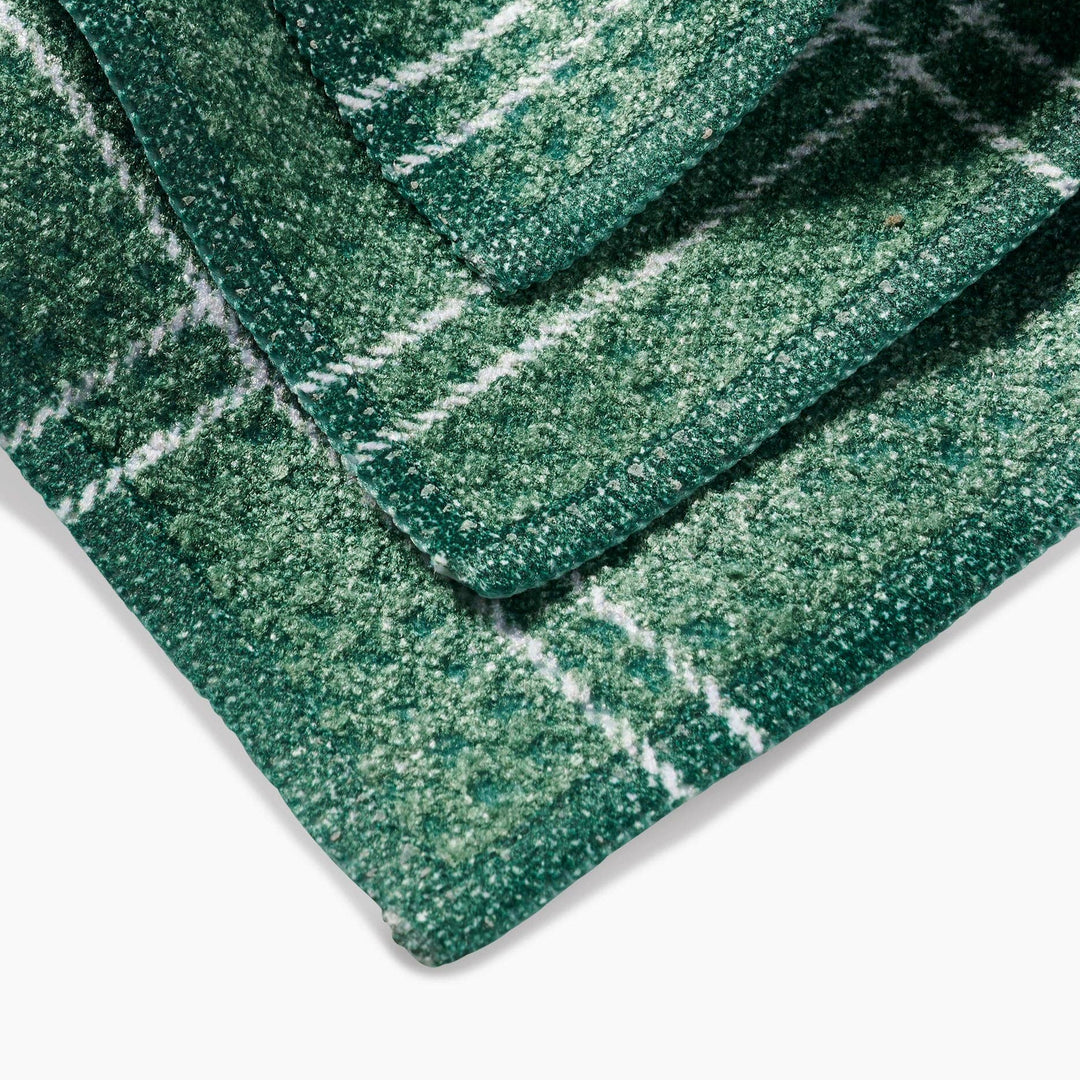 Pine Forest Plaid Dishcloth Set