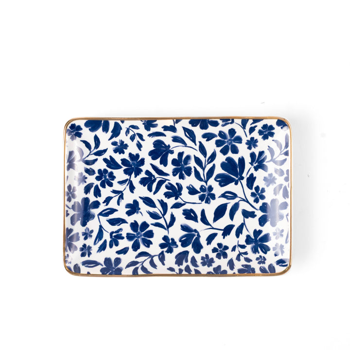 Porcelain Floral Trinket Dish