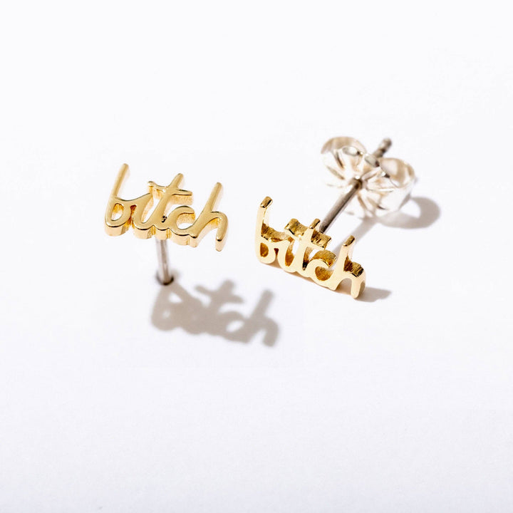 B*tch Stud Earrings - Merry Piglets