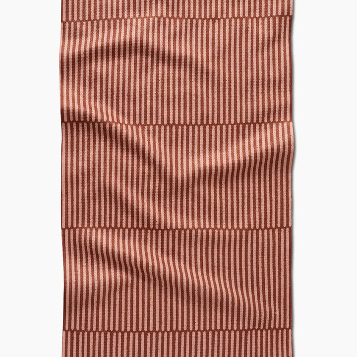 Textured Stripe Geometry Tea Towel