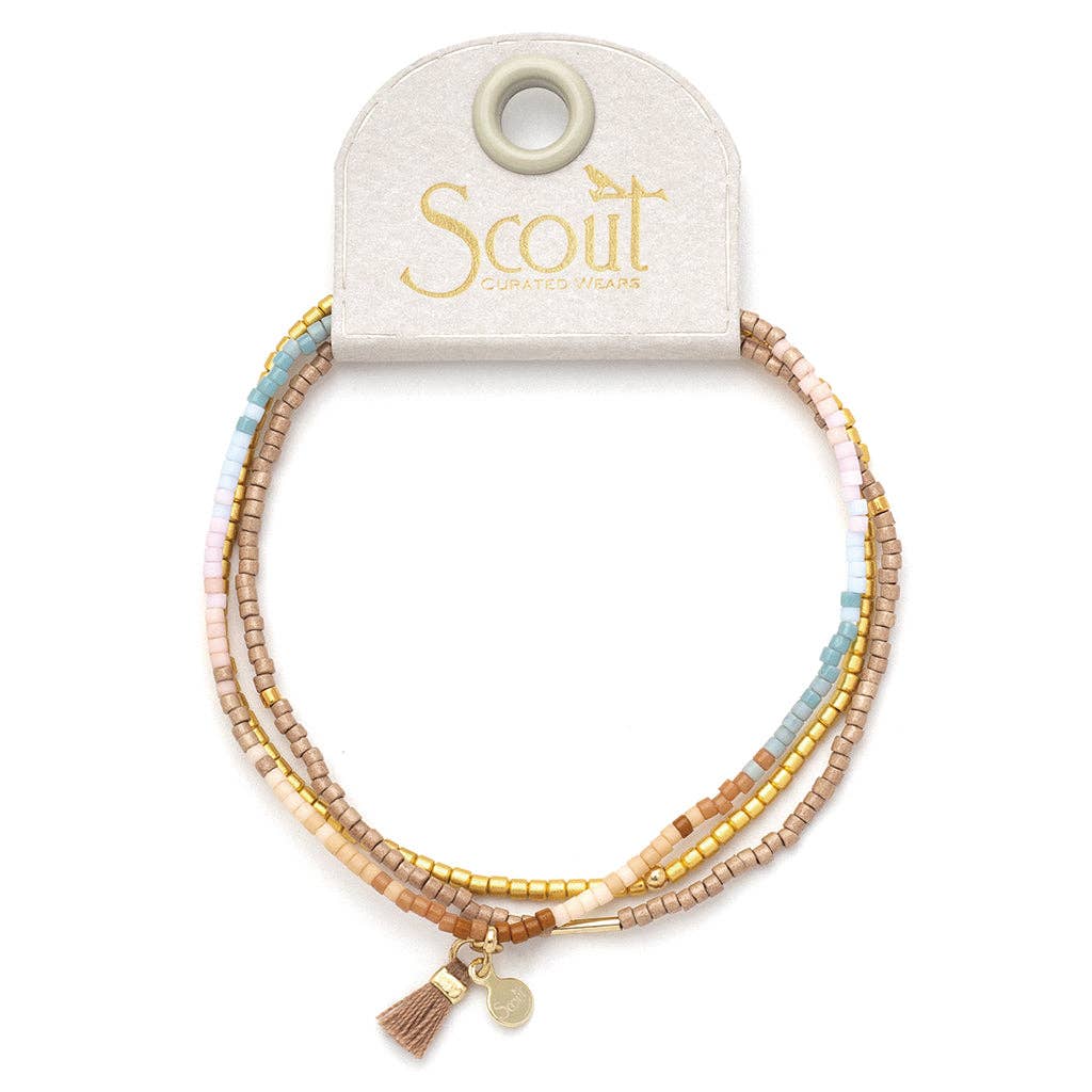 Beaded Bracelet Trio - Desert Multi/Gold