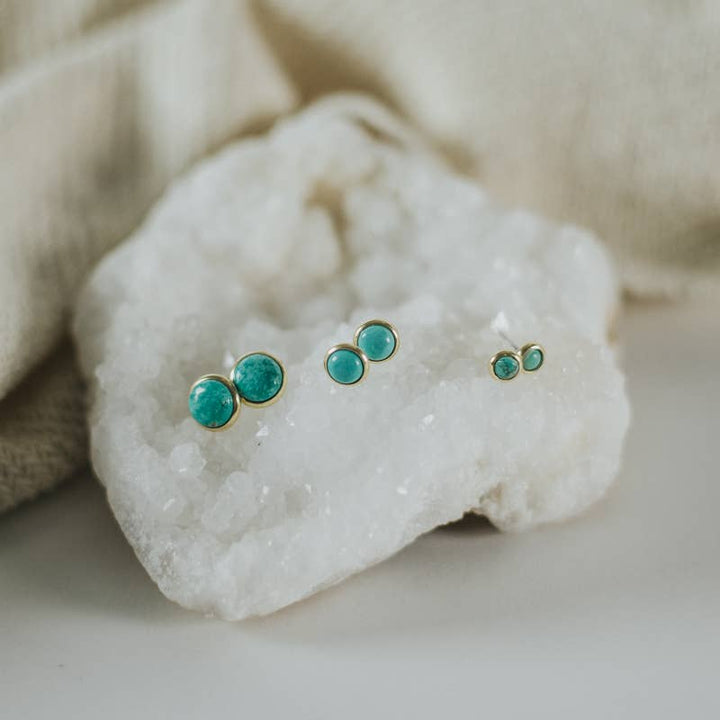 Hyalite Micro Turquoise Studs