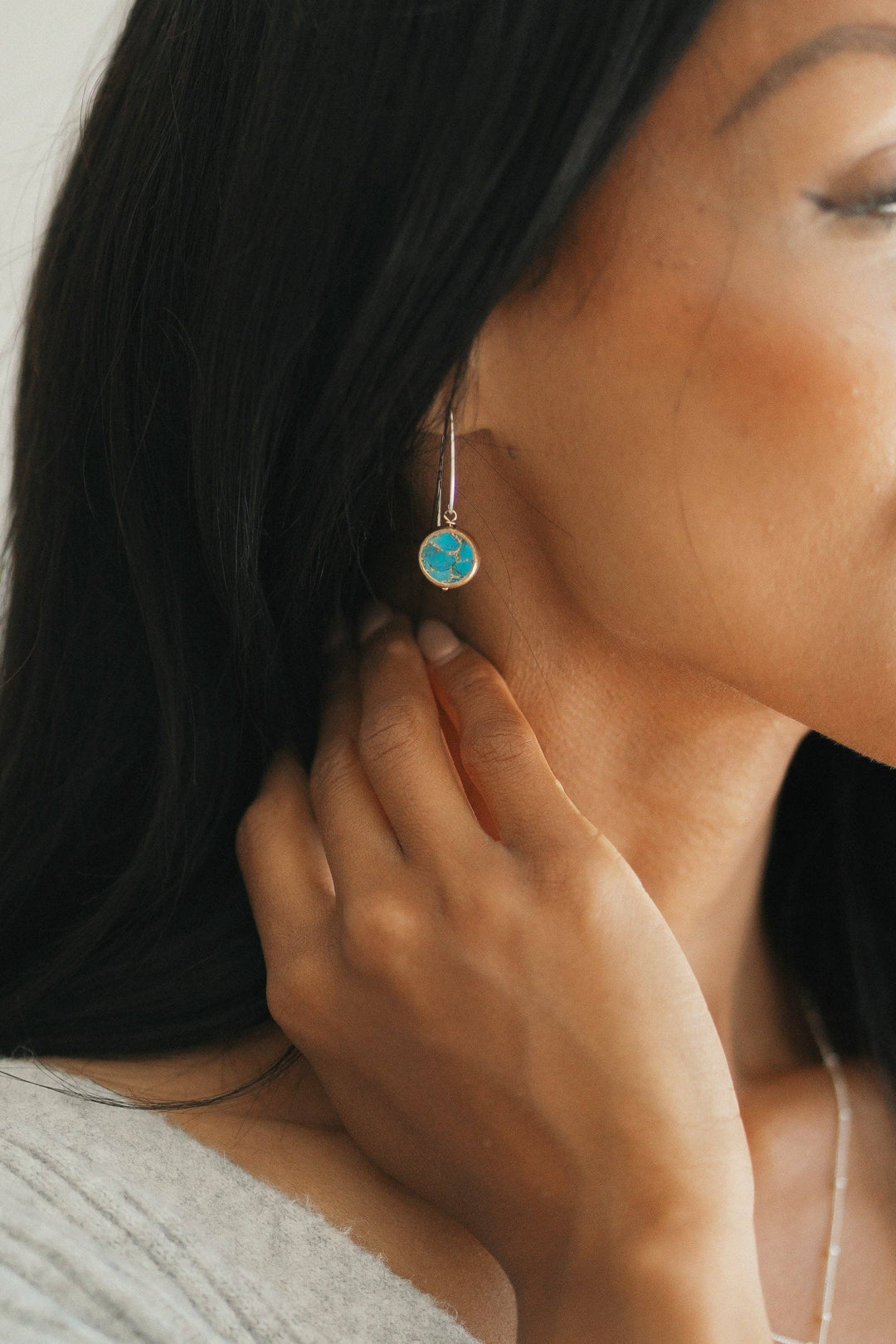 Veda Mosaic Turquoise Earrings - Merry Piglets