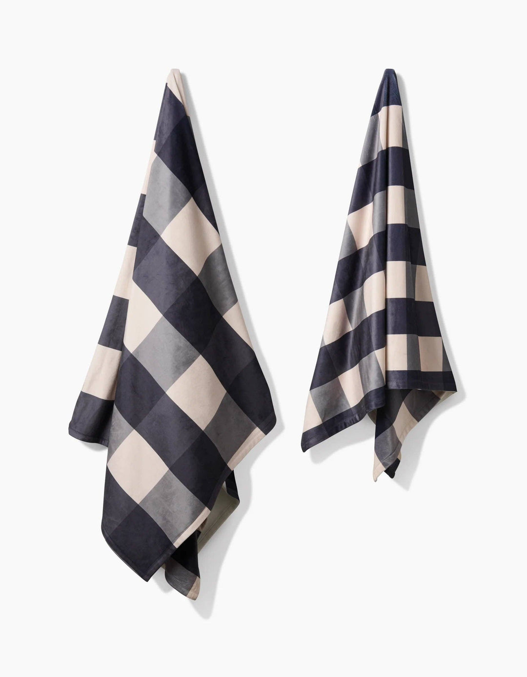 Snowy Gingham Butter Blanket Large