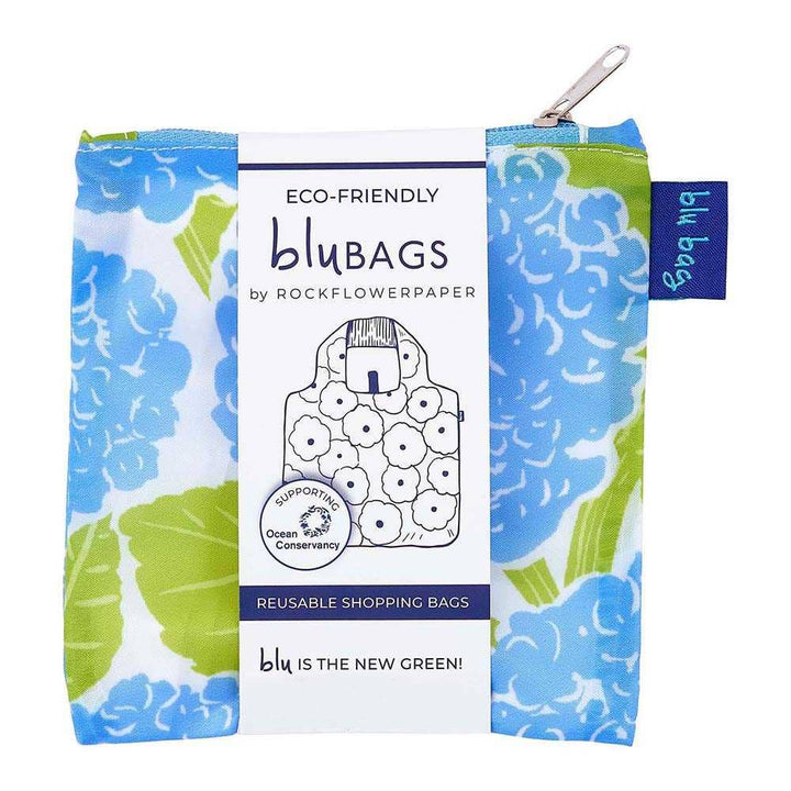 Blue Hydrangea Reusable Shopper Tote