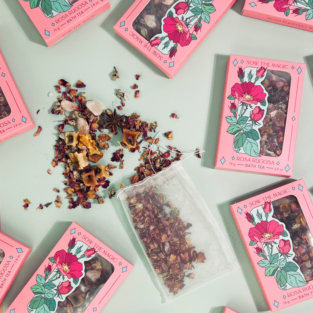 Rosa Rugosa Botanical Bath Tea - Merry Piglets