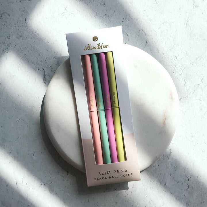 Pastel Brights Slim Pens Set of Four