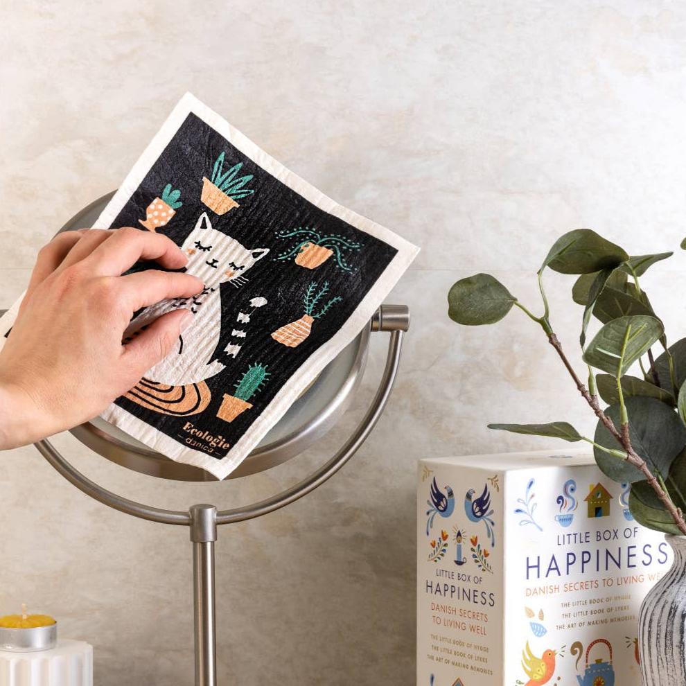 Cat Nap Swedish Dishcloth - Thumbnail 5