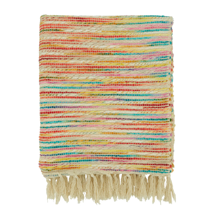 Rainbow Stripe Throw Blanket