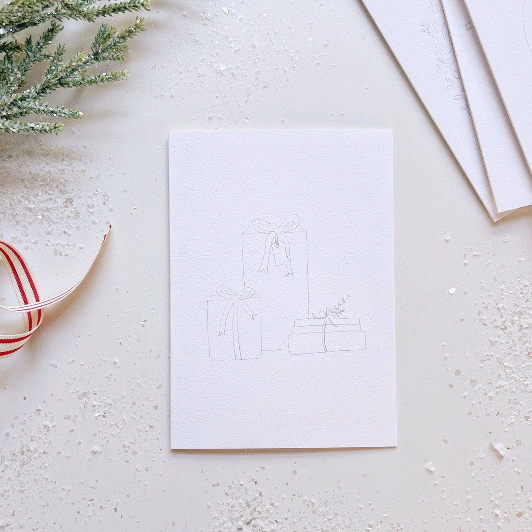 Christmas Cheer Paintable Notecards