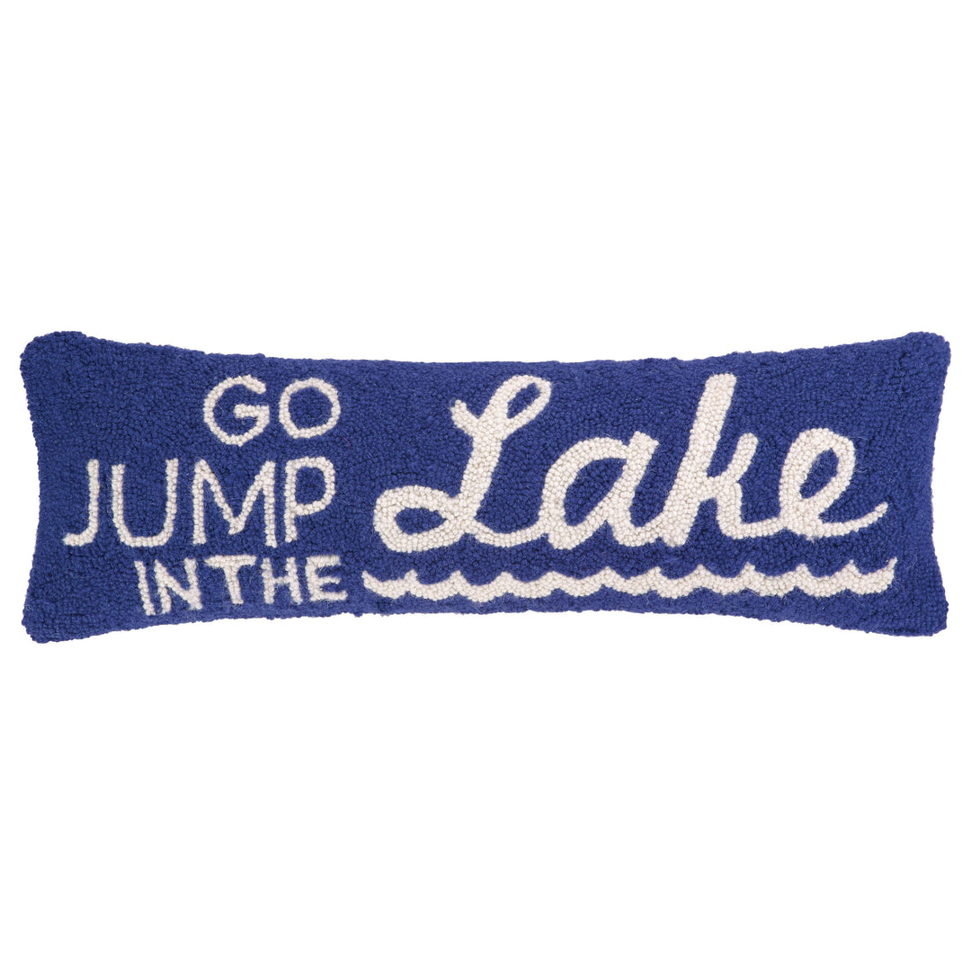 Go Jump in the Lake Wool Pillow - Merry Piglets