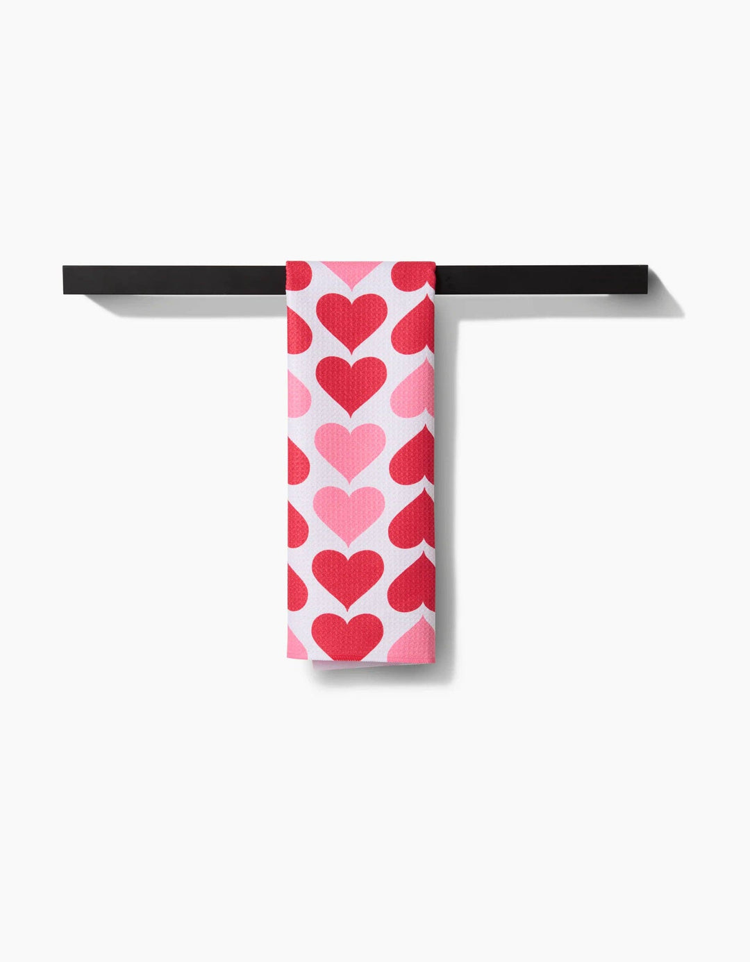 Blushing Hearts Geometry Tea Towel