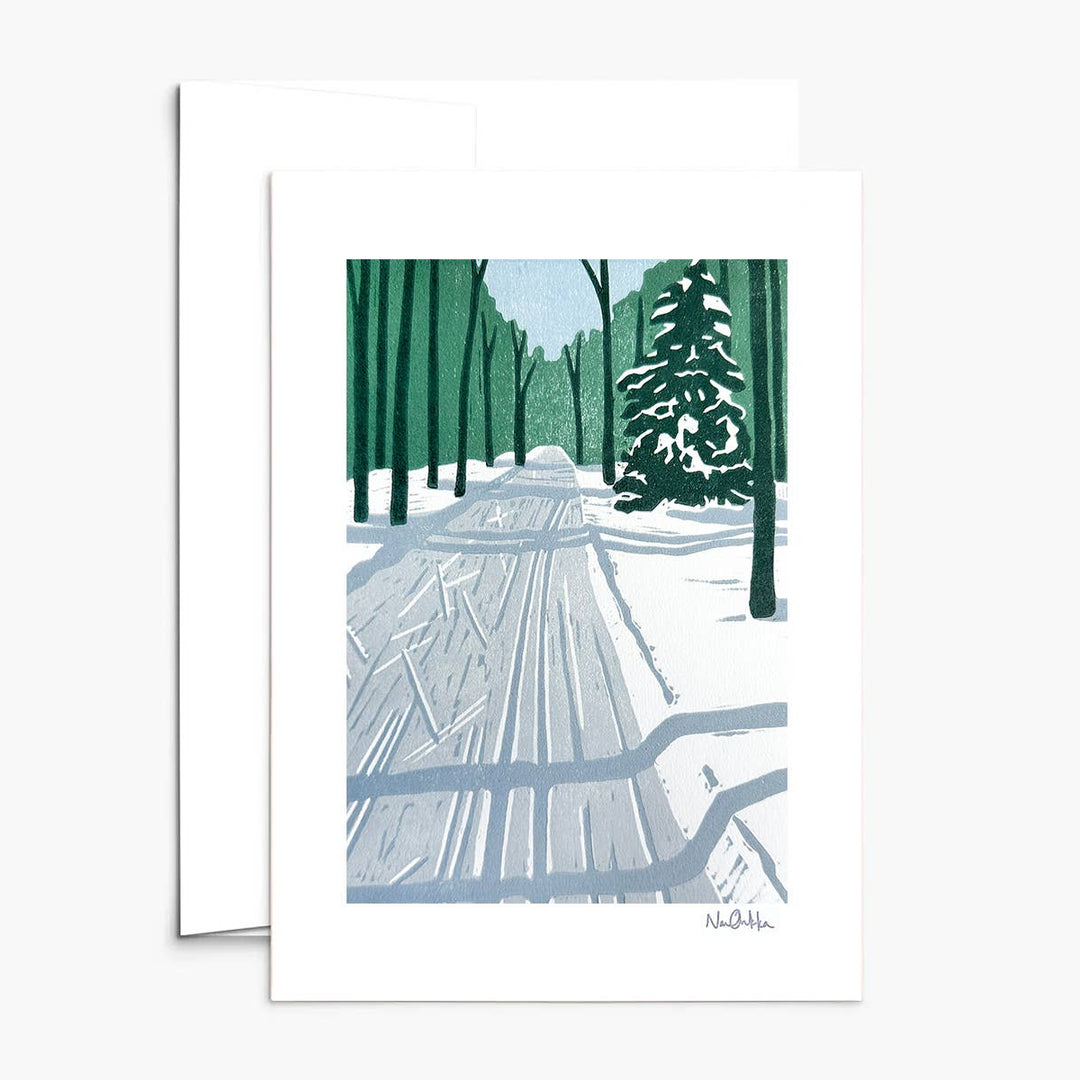 Afternoon Ski Greeting Card