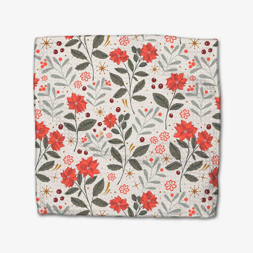 Holiday Floral Geometry Dishcloth Set