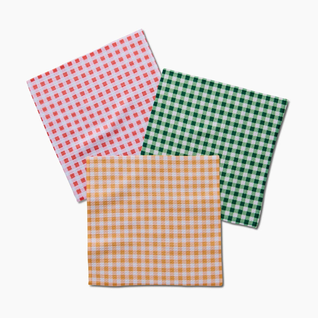 Spring Plaid Dishcloth Set