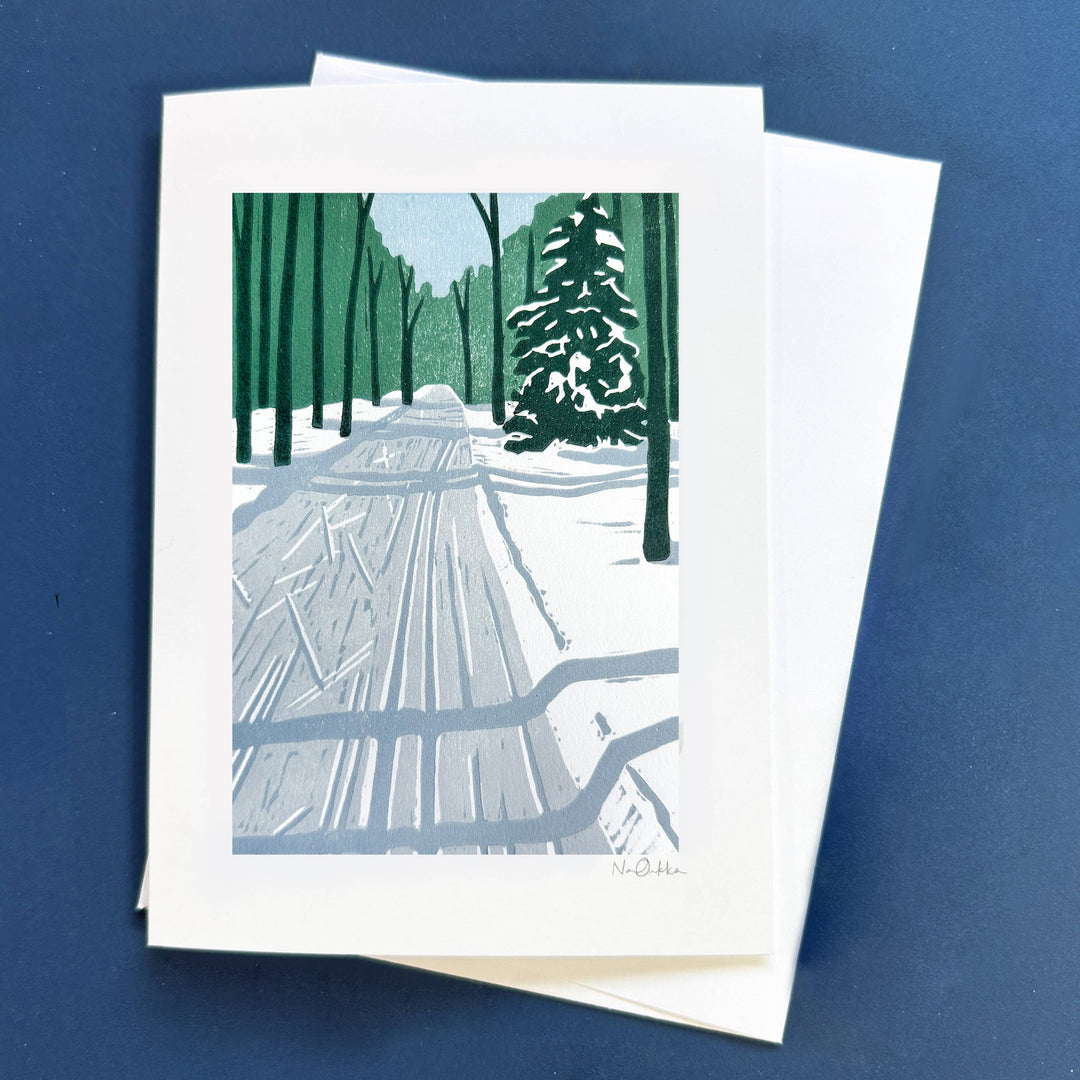 Afternoon Ski Greeting Card