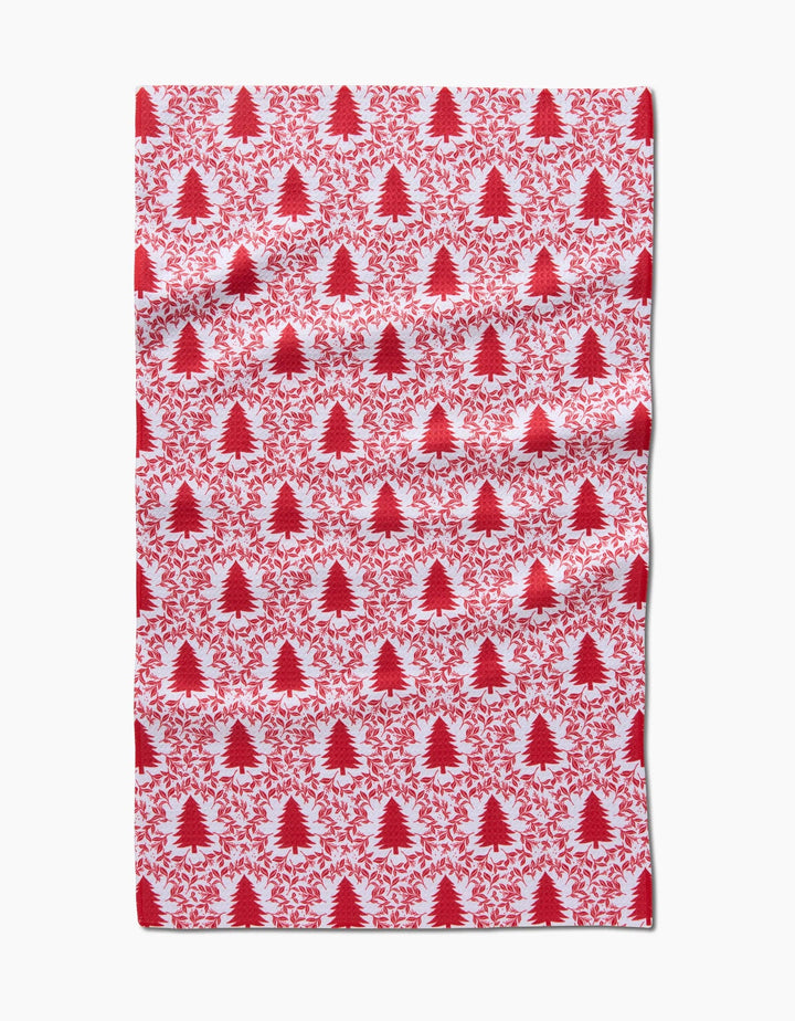 Holiday Tree Geometry Tea Towel