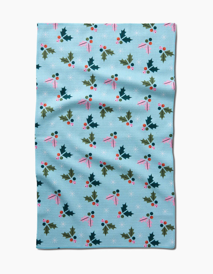 Berries Mint Geometry Tea Towel