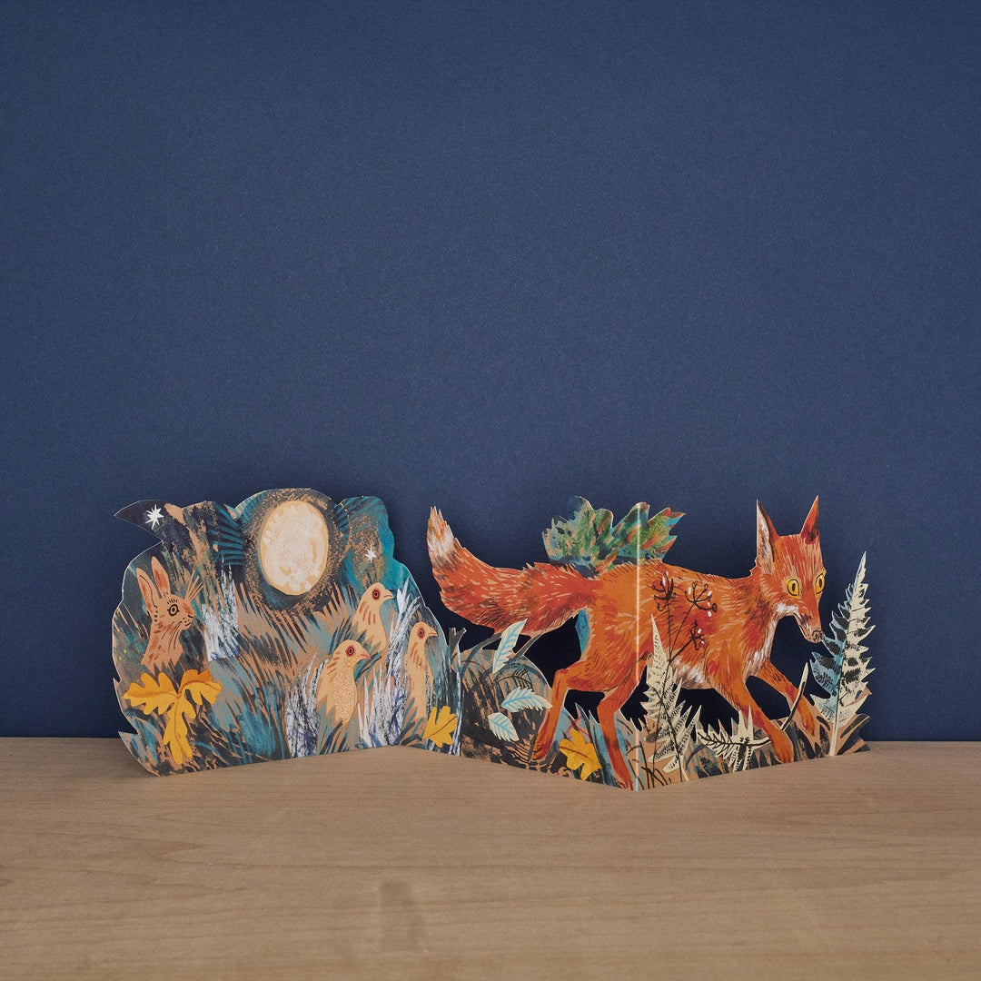 Fox Three Fold Greeting Card