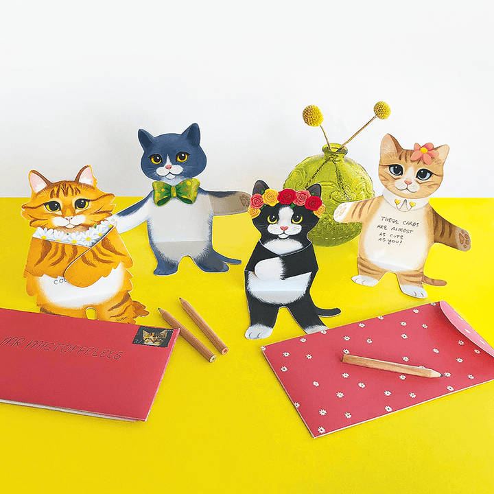 Kitten Cuddles Notecards - Merry Piglets