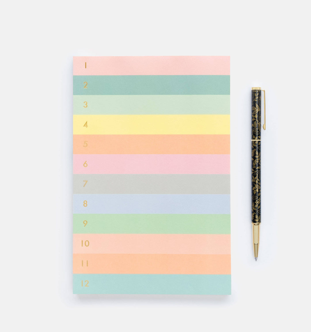 Numbered Color Block Notepad - Merry Piglets