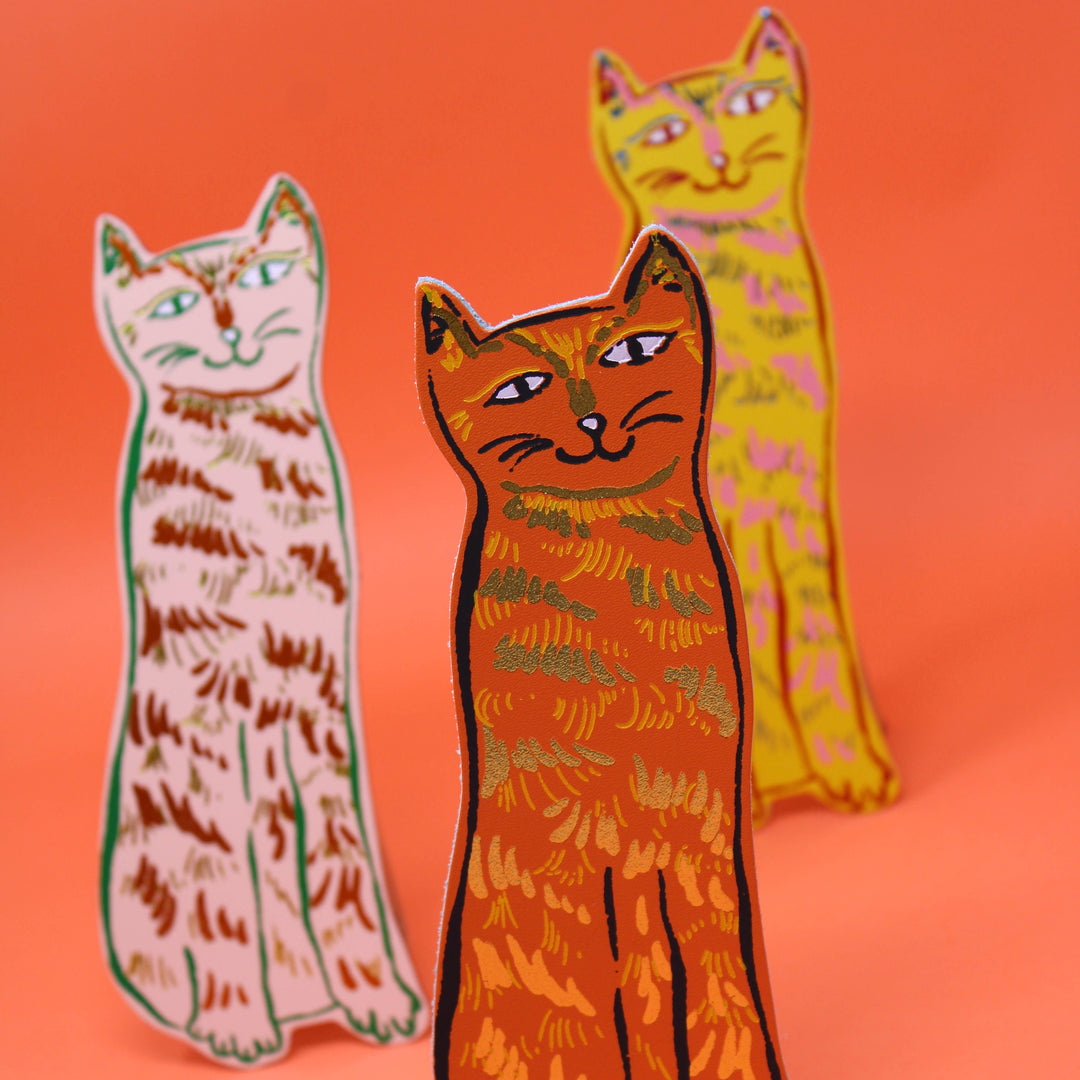 Cat Tails Bookmark: Orange