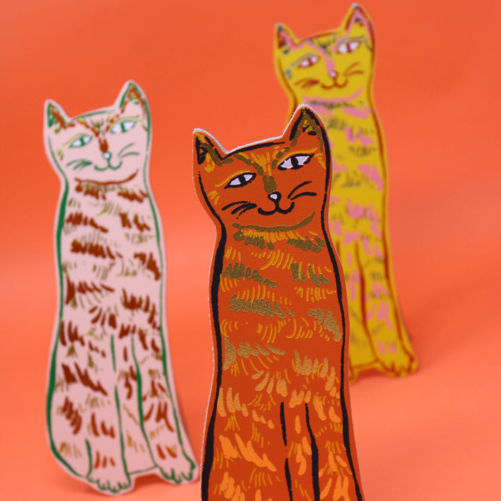 Cat Tails Bookmark: Orange