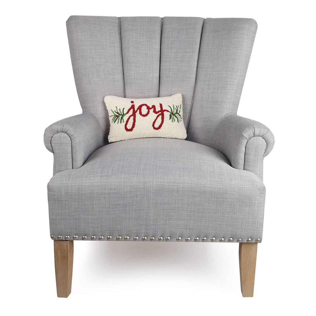 Joy Wool Hooked Pillow