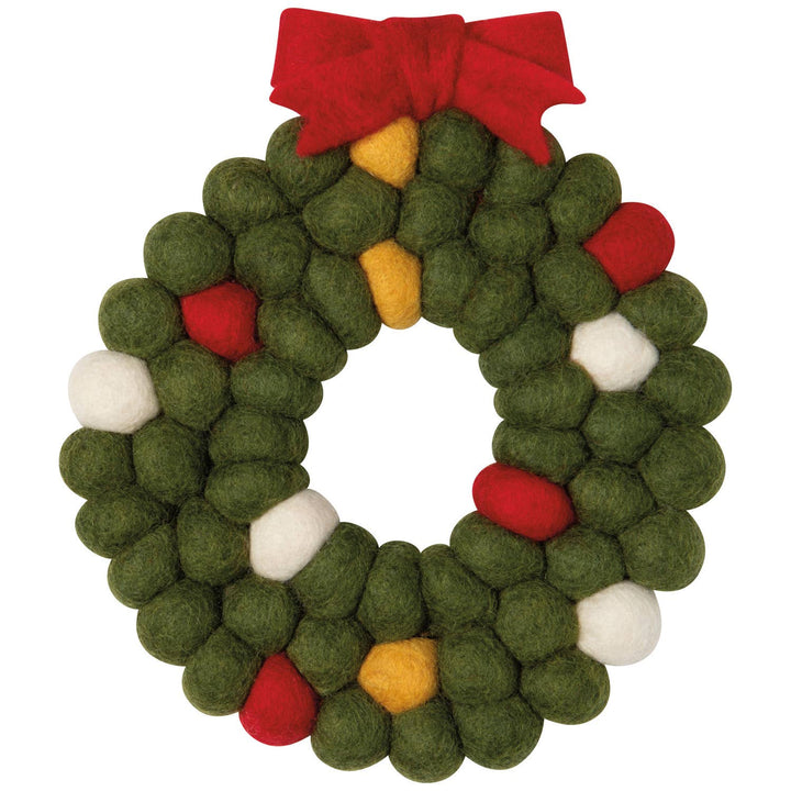 Felted Wool Wreath Trivet