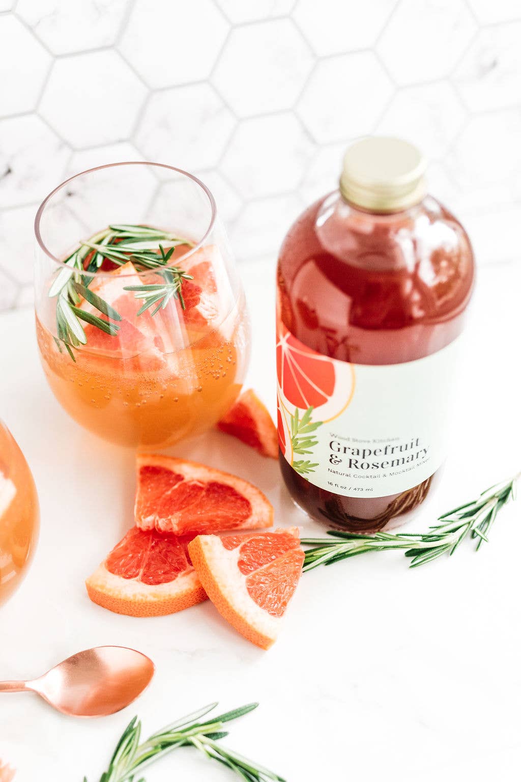 Grapefruit and Rosemary Cocktail & Mocktail Mixer - Merry Piglets