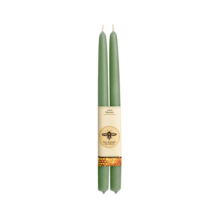 Sage Beeswax Taper Candles